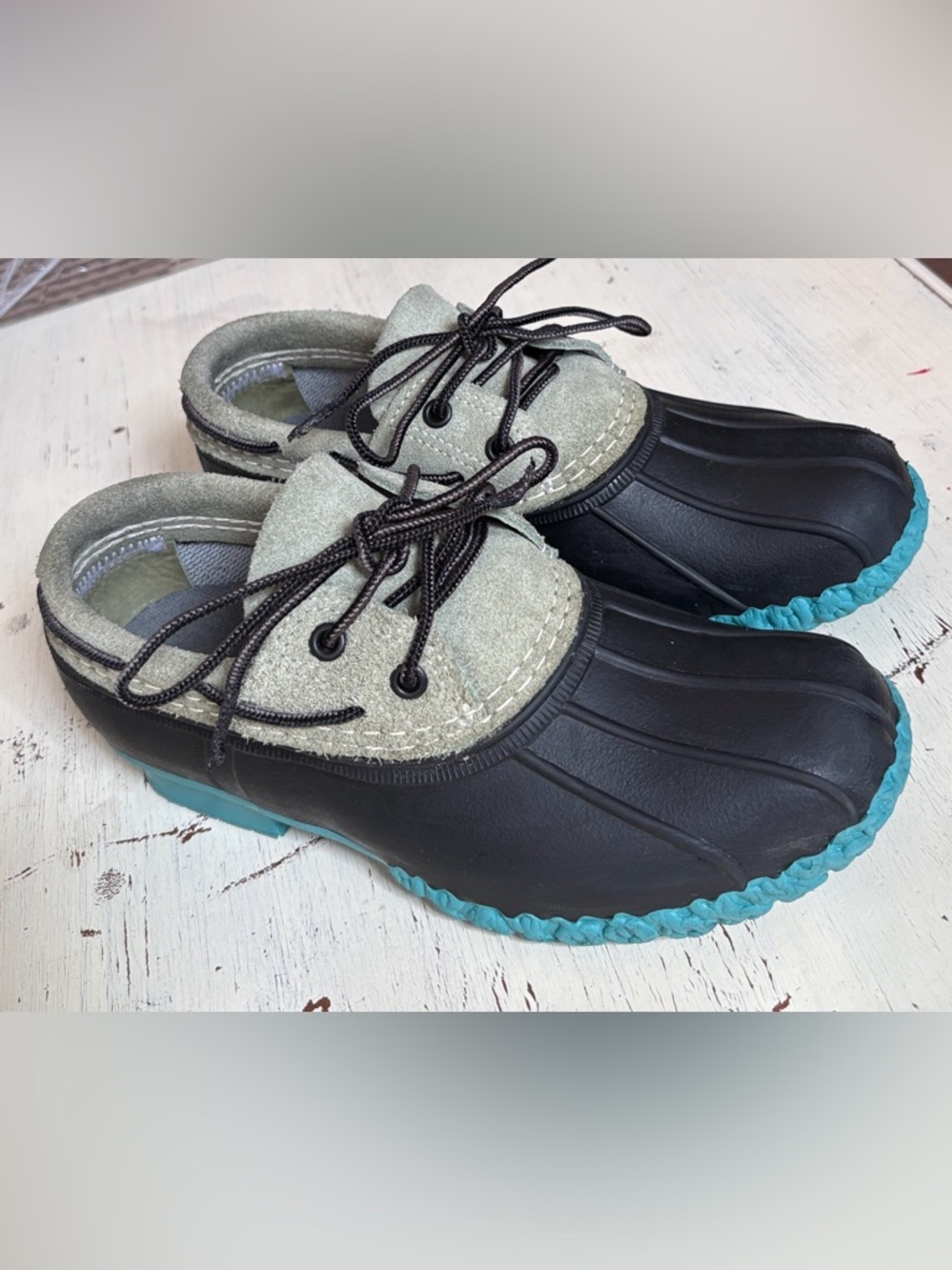 ☔️🦆L.L. Bean Classic Bean Boots Preppy Rain Waterproof Duck Shoes EUC 8.5 - Picture 3 of 15